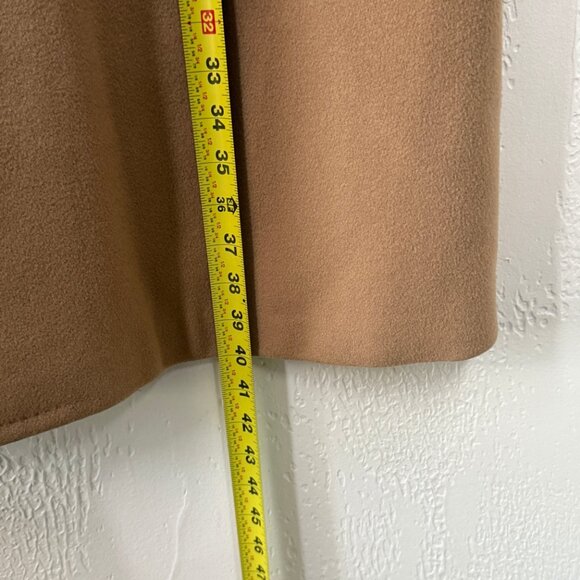 VTG Overcoat Tan Wool Double Breasted Red Satin Lined Coat Mitchell Daroff - Picture 14 of 16